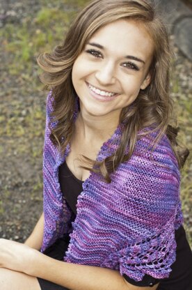 Crystal Shawl in Cascade Yarns Sunseeker Multis - DK326 - Downloadable PDF