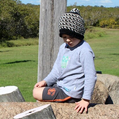 Black Ice Slouchy Hat