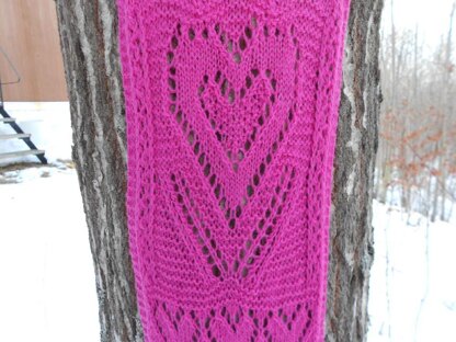 Framed Hearts Valentine Scarf