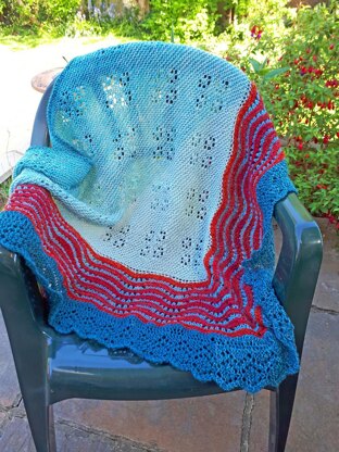 Summer Flowers Half Hap Shawl