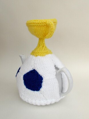 Football and World Cup Trophy Tea Cosy