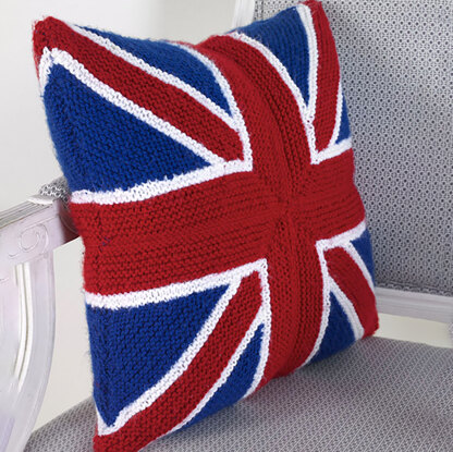 Paintbox Yarns Union Jack Patchwork Cushion PDF (Free)