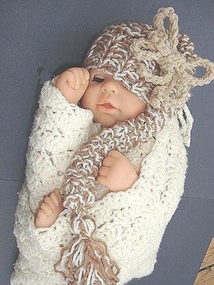 114, KNITTED PIXIE HAT, all sizes newborn to adult
