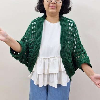 Forest Leaves Cocoon Shrug