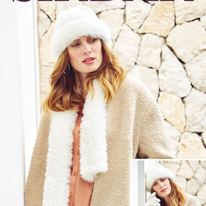 Gloves, Hat & Scarf in Sirdar Funky Fur & Sirdar No.1 - 8238 - Downloadable PDF