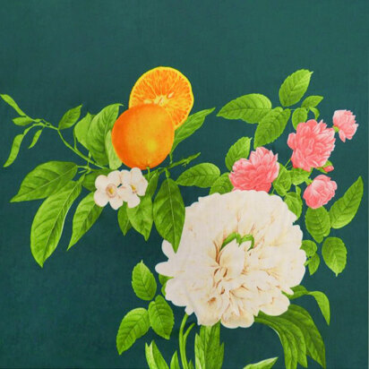 Lady McElroy Viscose Challis Lawn  - Orange Blossom