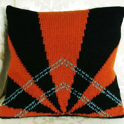 Art Deco Style Sunburst Cushion Cover