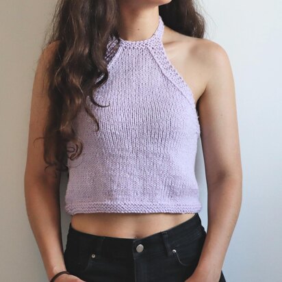 Simple Knit Halter Top