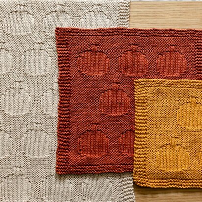 Pumpkin Washcloth - knitting pattern