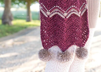 Frosted Berry Chevron Scarf