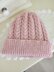 Easy Lace Cable Hat Womens Mens Unisex Straight Needles