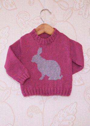 Intarsia - Rabbit Silhouette Chart - Childrens Sweater