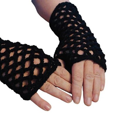 Fingerless Fishnet Crochet Gloves