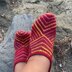 Slippers "Cozy squares" (tunisian crochet)