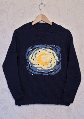 Intarsia - Starry Night Chart - Adults Sweater