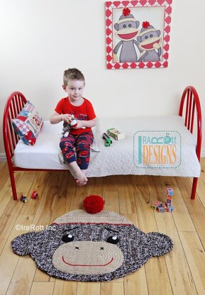 Spunky the Sock Monkey Rug