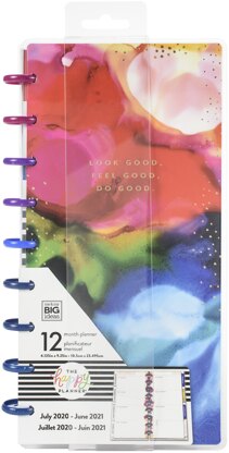 Happy Planner 12-Month Dated Skinny Planner - Ink Splash, July 2020-June 2021