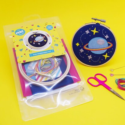 The Make Arcade Mini Printed Embroidery Kit - Galaxy - 4in