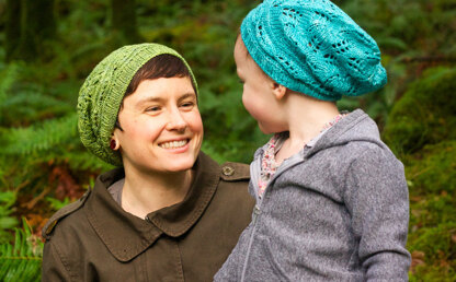 Sword Fern Hat in SweetGeorgia Merino Silk Fine - Downloadable PDF