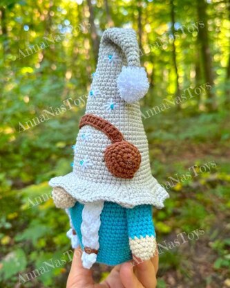 Winter gnome with earmuffs
