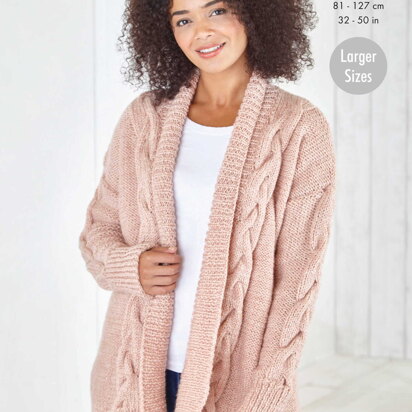 Jacket and Sweater Knitted in King Cole Big Value Chunky - 5821 - Downloadable PDF