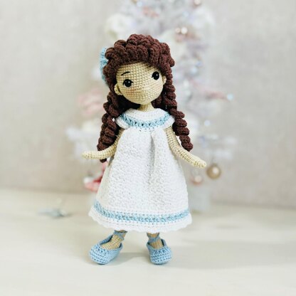 Doll with clothes, crochet doll pattern, amigurumi doll pattern, doll with clothes, Clara