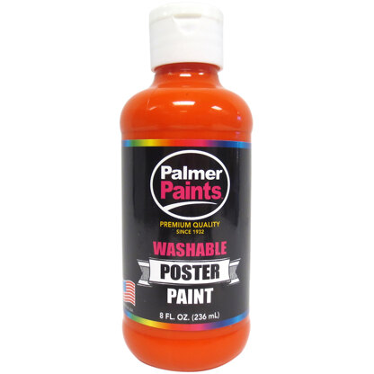 Palmer Washable Poster Paint 8oz - Orange