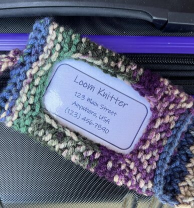 Luggage Tag -- a loom knit pattern