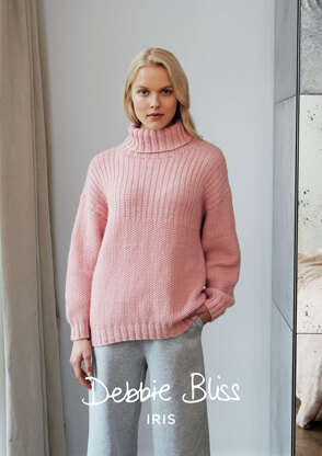 "Camellia Jumper" - Jumper Knitting Pattern For Women in Debbie Bliss Iris