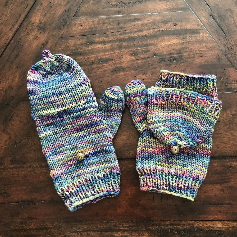 Convertible Flip Top Mittens Knitting pattern by Grace Rose