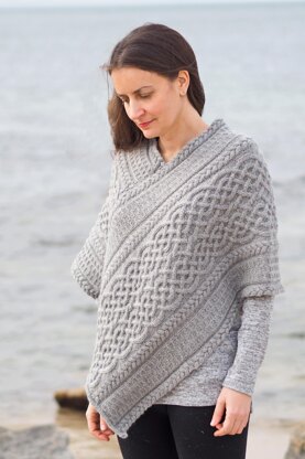 Portree Poncho Knitting pattern by Bridget Pupillo | LoveCrafts