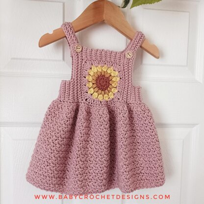 Crochet Sunflower Overalls for Hugmee Squishmallow 