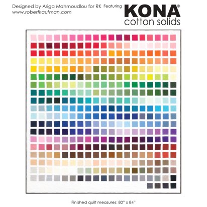 Robert Kaufman Kona Color Card Quilt - Downloadable PDF