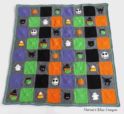 Halloween Granny Square Blanket