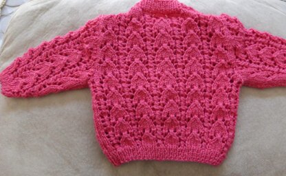 Jasmine - babies 8ply lace jacket