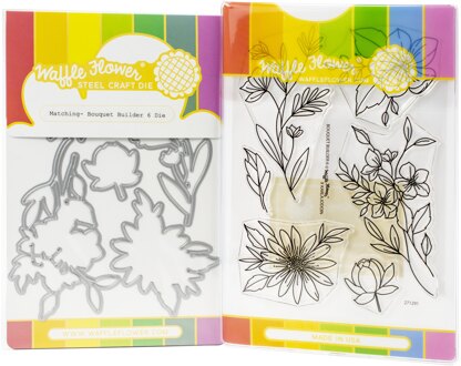 Waffle Flower Crafts Waffle Flower Stamp & Die Set - Bouquet Builder 6