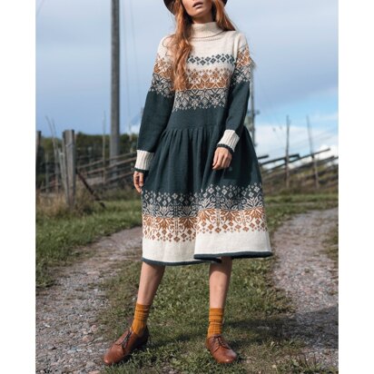 North Star Colourwork Dress in Novita Venla - Downloadable PDF - knitting pattern