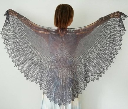 Antique silver bird wings #3