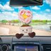 Smiling Peony Basket Car Hanging