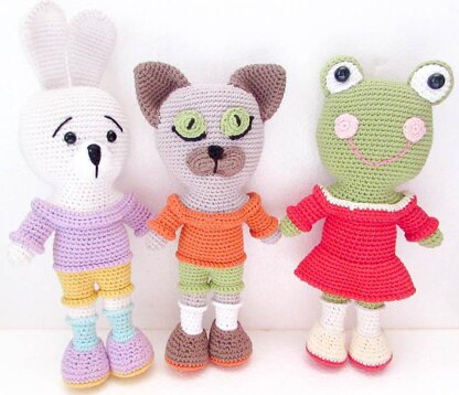 Amigurumi Animals Cat Frog Rabbit