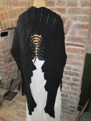 Gothic angel wings shawl