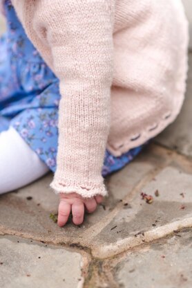 Rosy Scalloped Cardigan