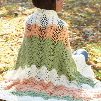 Melon Ripple Afghan in Caron Simply Soft and Simply Soft Collection - Downloadable PDF