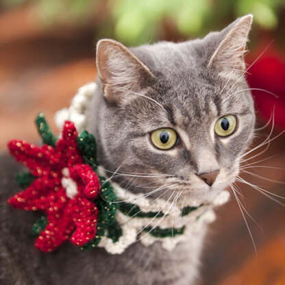 Holiday Cat Collar in Red Heart Holiday - LW2642 - Downloadable PDF