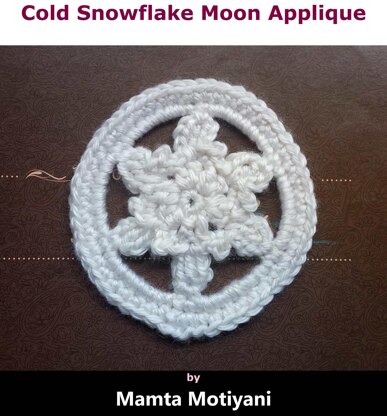 Cold Snowflake Moon Applique Crochet Pattern