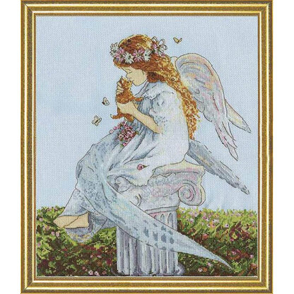 Design Works Angel with Kitten Cross Stitch Kit