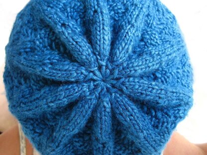 Nordic Lace Hat (Instructions to work in the round)