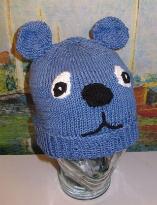 Blue Bear Beanie Animal Hat