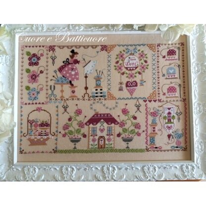 Cuore E Batticuore Stitching in Quilt Cross Stitch Chart - 2006422 -  Leaflet
