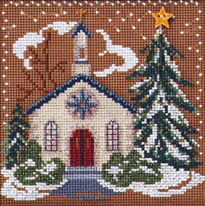 Mill Hill Country Church Cross Stitch Kit - 12.5cm x 12.5cm